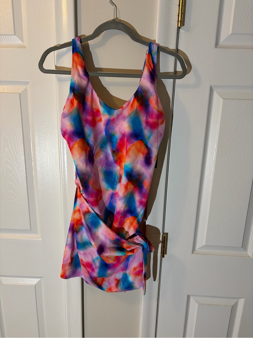Swimsuits For All Multicolor Wrap Swim Dress. NWT